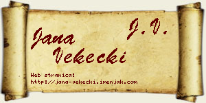Jana Vekecki vizit kartica